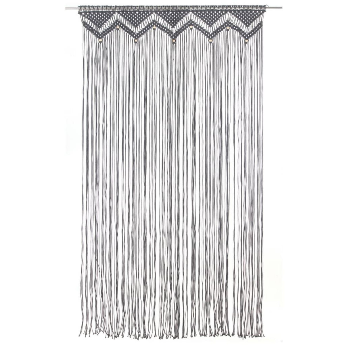 VIDAXL Rideau en macrame Anthracite 140x240 cm Coton