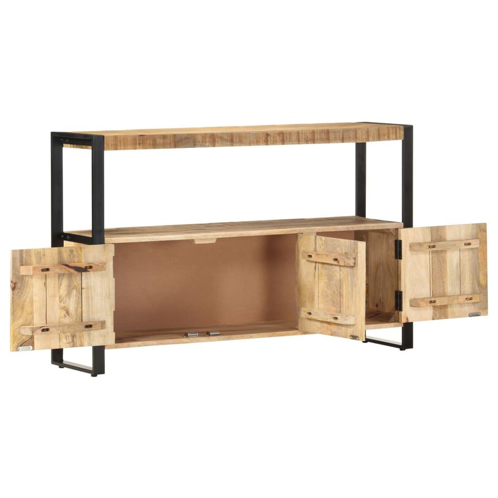 Voir la diapositive 4 : VIDAXL Armoire laterale 120x30x75 cm bois de manguier solide