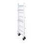 Voir la diapositive 3 : Wenko Escalier pliables pour fleurs et plantes avec 4 roues - en métal - Blanc