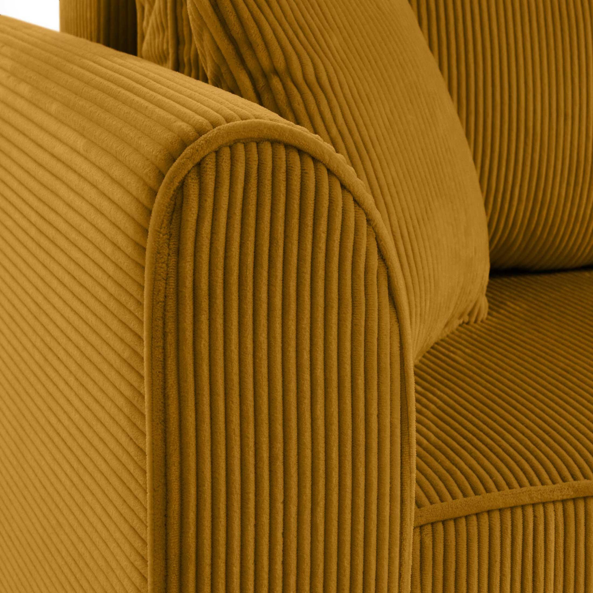 Voir la diapositive 5 : BEST MOBILIER Saphir - canapé d'angle réversible 4 places - convertible avec coffre - en velours côtelé