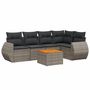 Voir la diapositive 2 : VIDAXL Salon de jardin 6 pcs avec coussins gris resine tressee