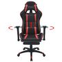 Voir la diapositive 2 : VIDAXL Chaise de bureau inclinable avec repose-pied Rouge