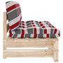 Voir la diapositive 4 : VIDAXL Canape central palette de jardin bois de pin impregne