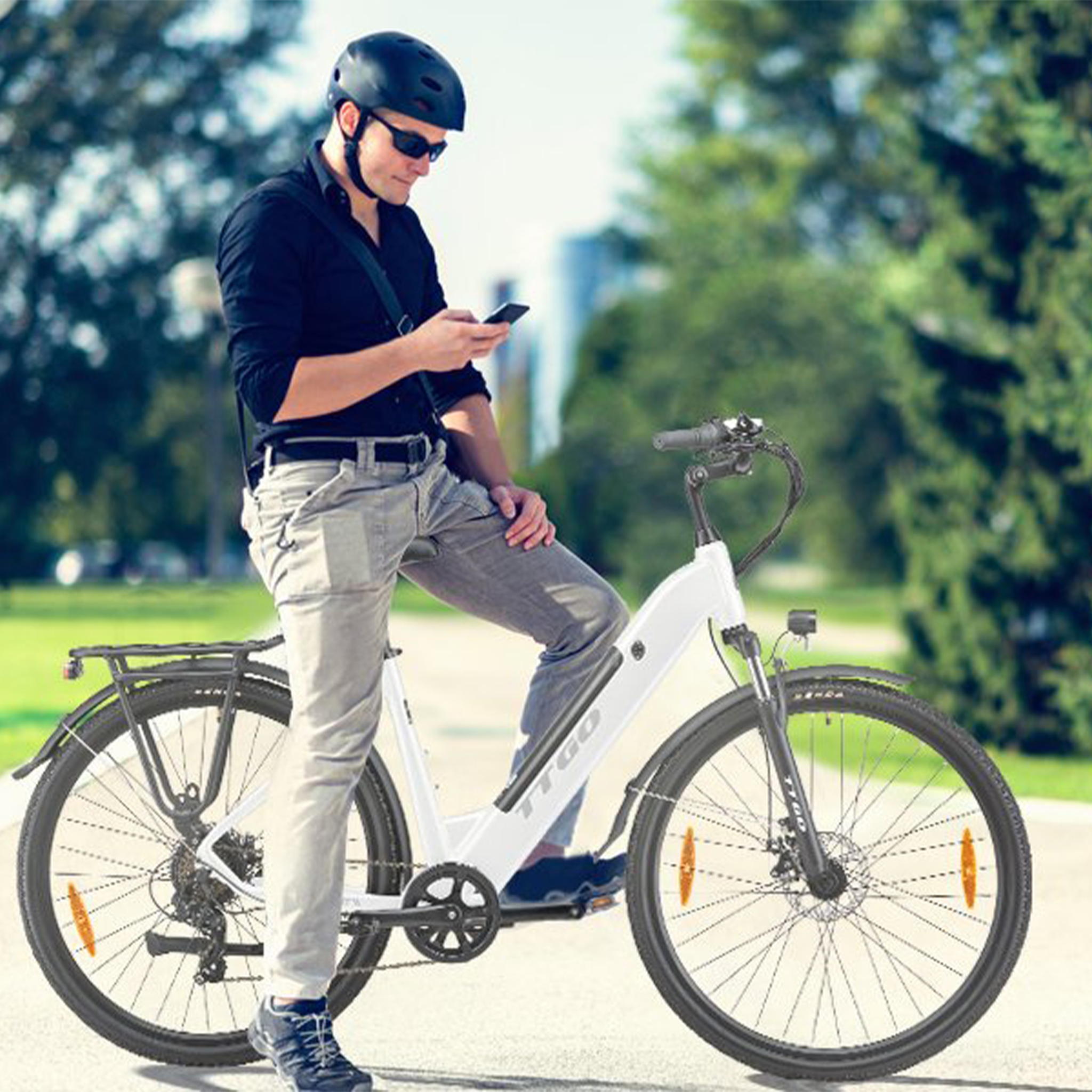 Voir la diapositive 6 : TTGO Vélo électrique de ville TTGO HZ-28ST, 250 W, 36 V, 20 Ah, Shimano 7 vitesses