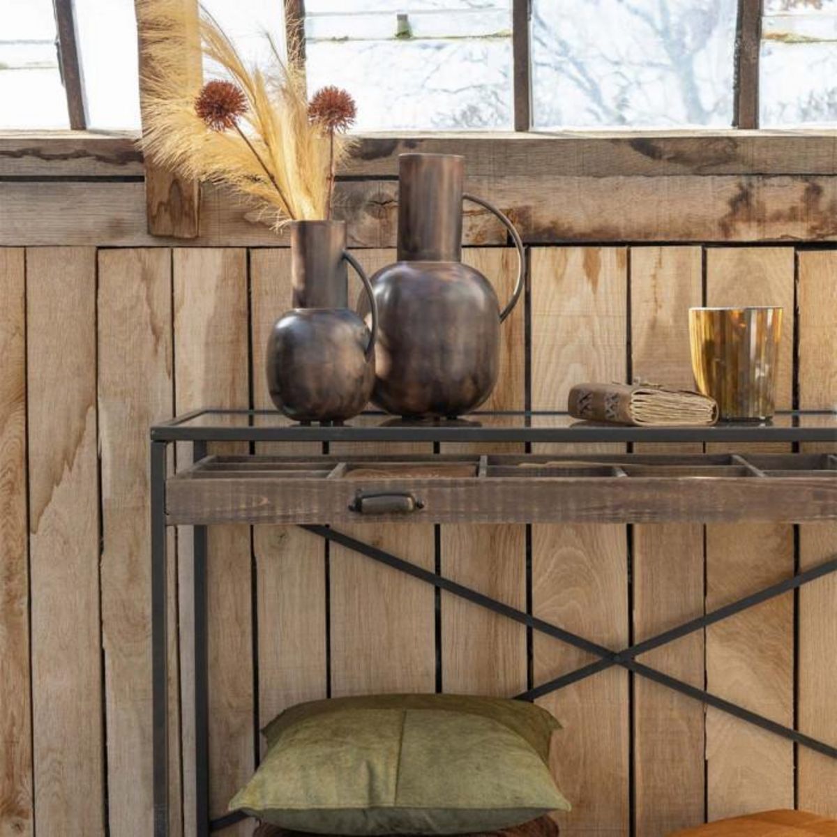 Paris Prix Vase Design en Métal  Sparta  36cm Bronze