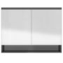 Voir la diapositive 5 : VIDAXL Armoire a miroir de salle de bain 80x15x60 cm MDF Gris brillant