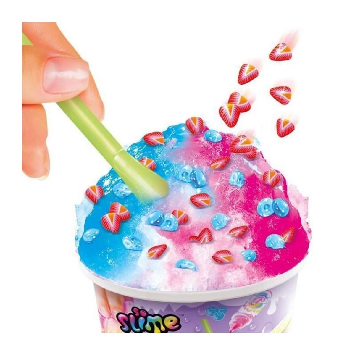 Canal Toys Canal Toys - SO SLIME DIY - Slime Ice Mega Cup - Avec 2 colorants parfumés, 1 cuillere et des décorations - SSC 300