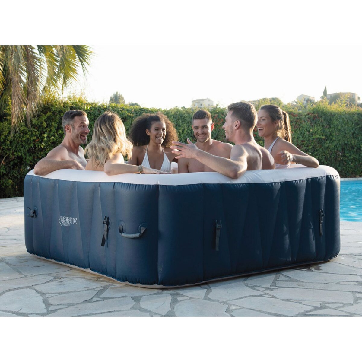 Spa gonflable xtra rond bulles 8 places - infinite spa INFINITE