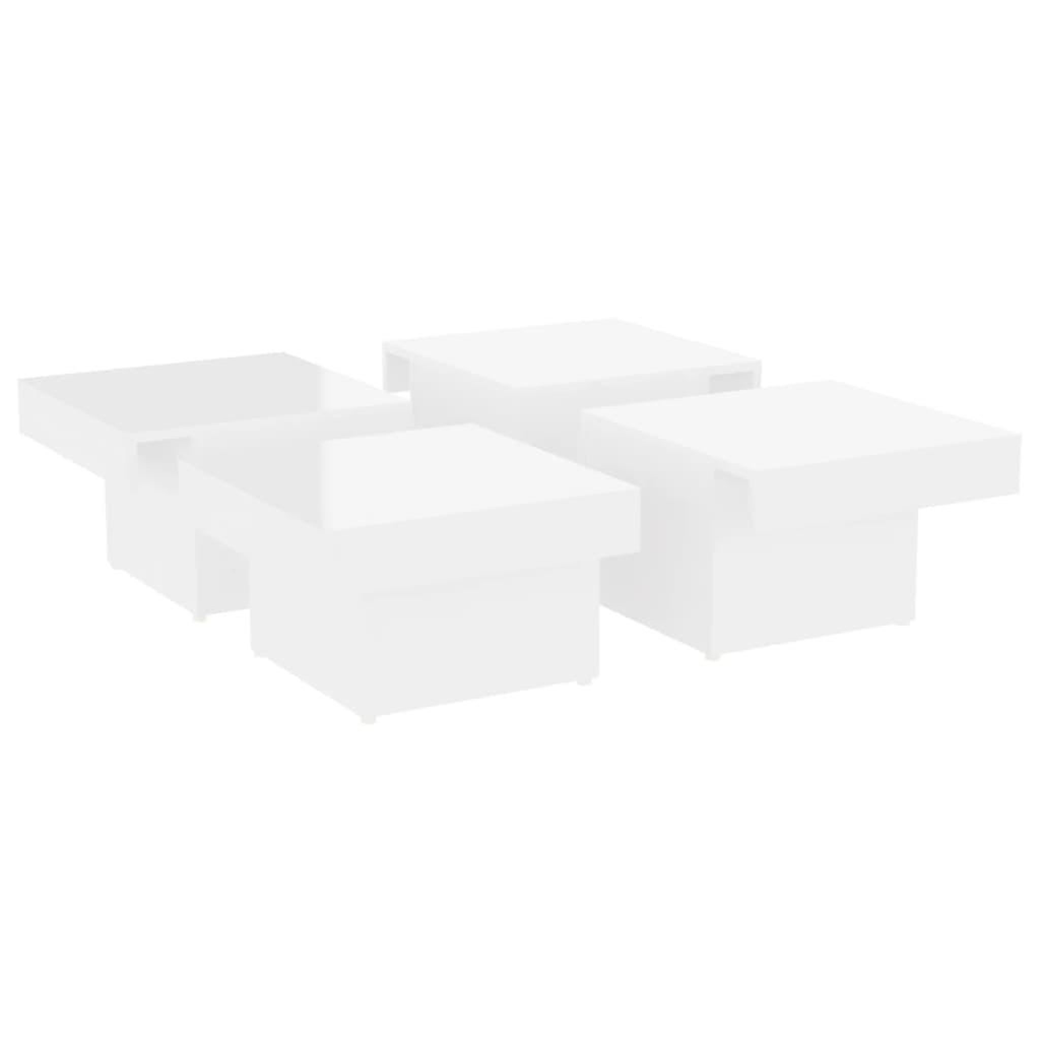 Voir la diapositive 4 : VIDAXL Table basse blanc brillant 90x90x28 cm bois d'ingenierie