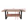 Voir la diapositive 5 : Table basse L120cm chêne blanchi et métal noir PROVIDENCE