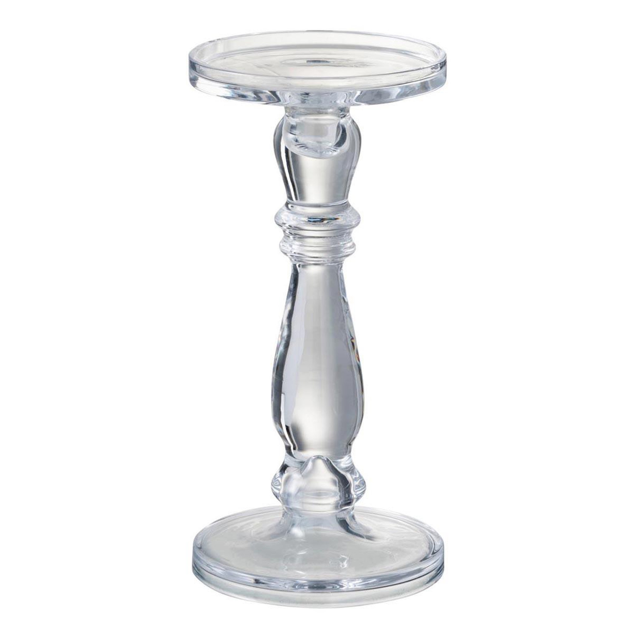 J-LINE Bougeoir en verre design  leti  27cm transparent