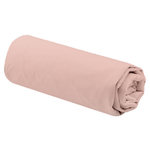 ACTUEL Drap housse uni en percale de coton 70 fils. Coloris disponibles : Bleu, Blanc, Gris, Rose