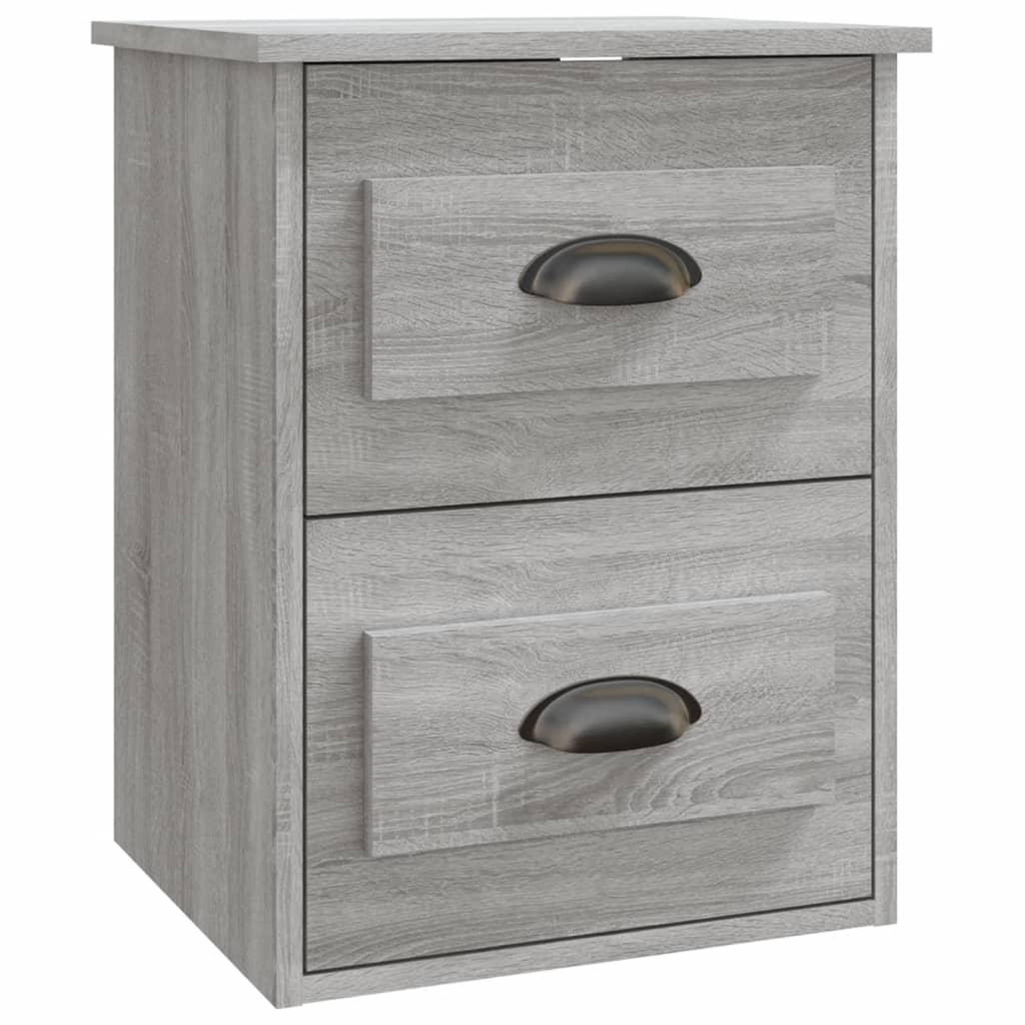 Voir la diapositive 2 : VIDAXL Table de chevet murale sonoma gris 41,5x36x53 cm