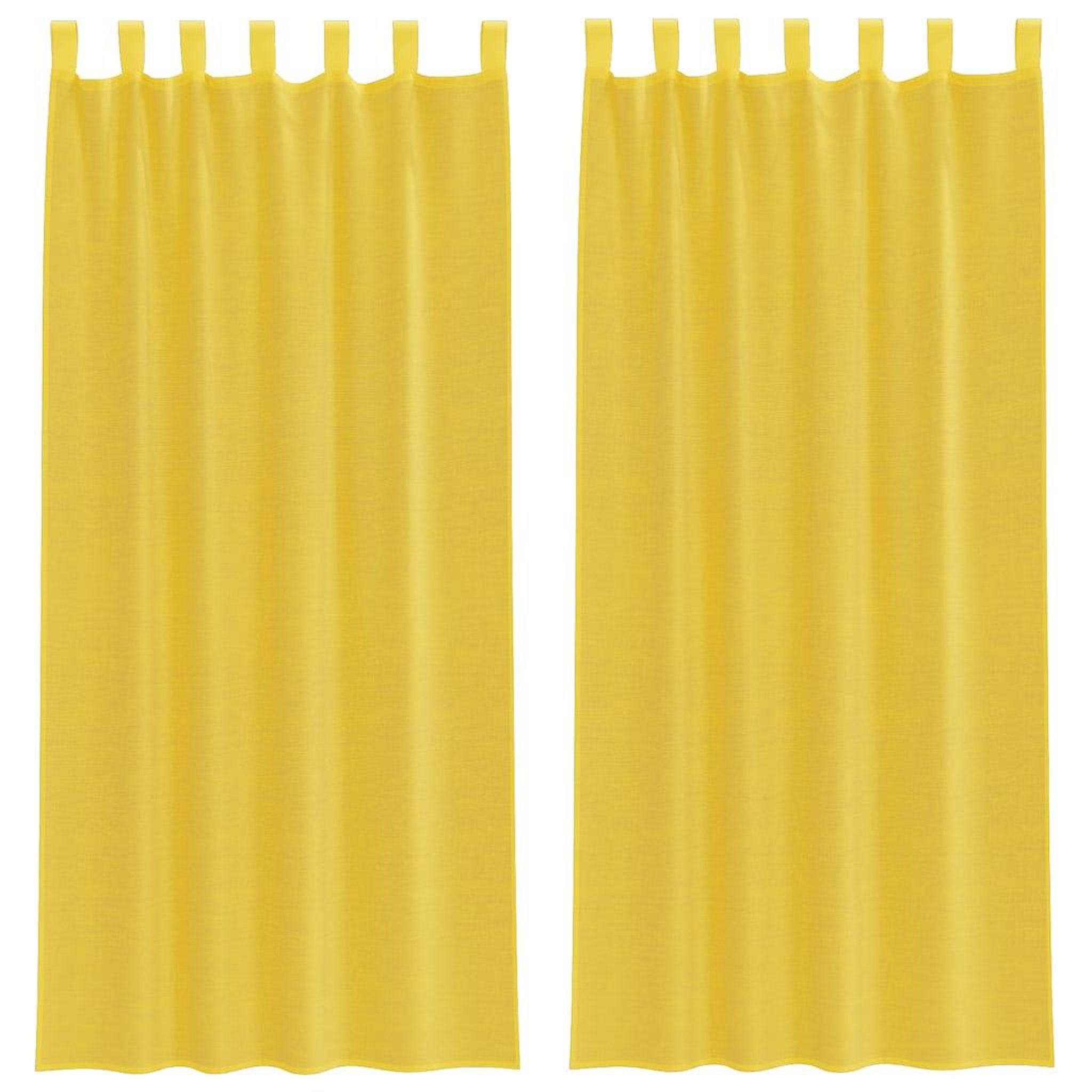 Voir la diapositive 2 : VIDAXL Rideaux en voile avec passe-tringles 2 pcs jaune