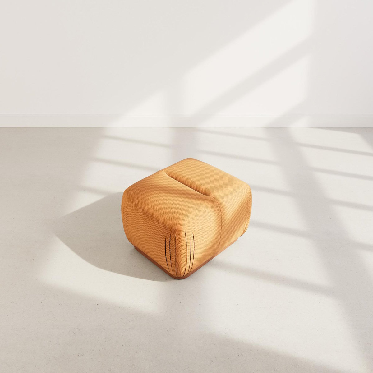 LISA DESIGN Penelope - pouf en velours texturé