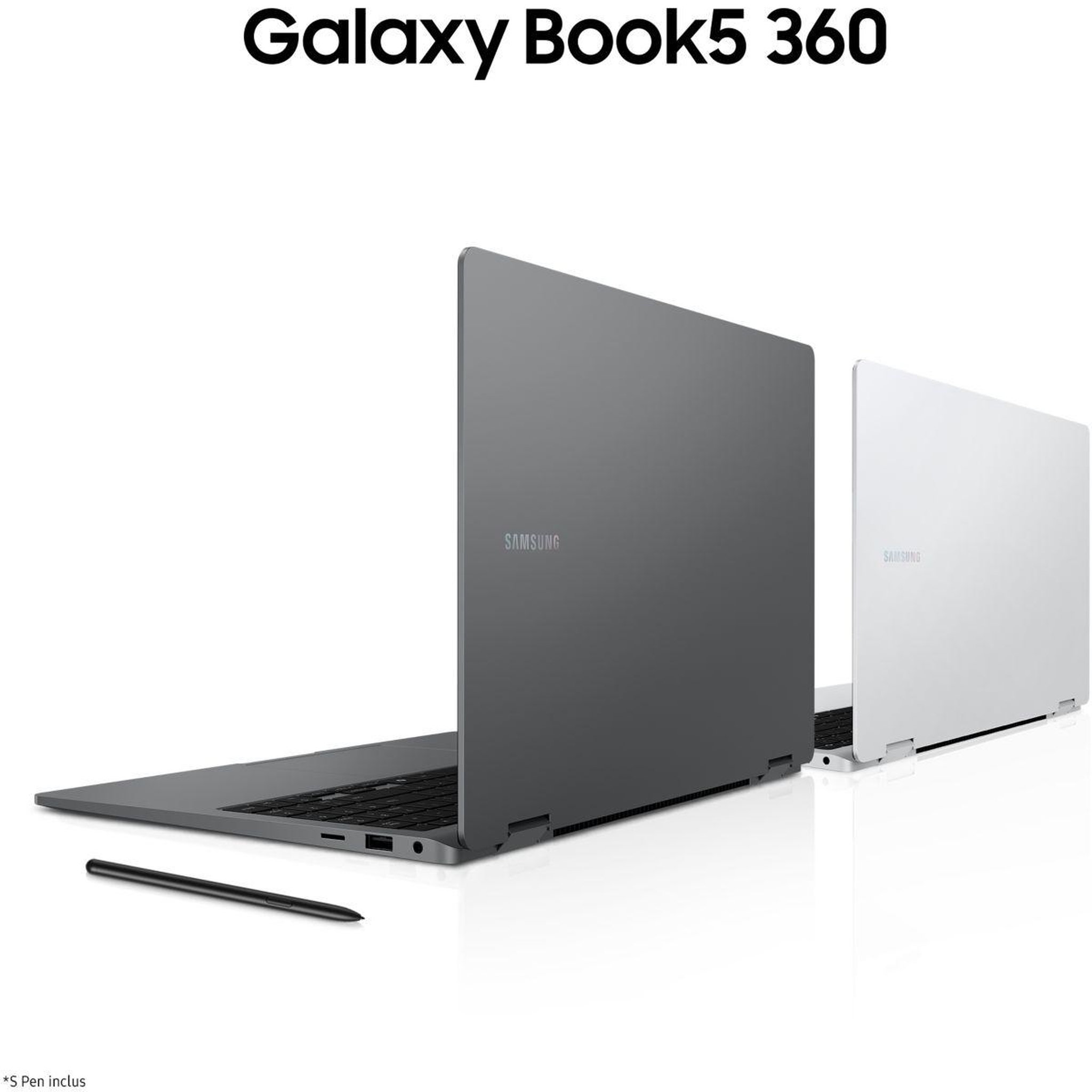 Voir la diapositive 2 : Samsung Ordinateur portable Galaxy Book5 360 15.6'' Copilot+ PC Gris