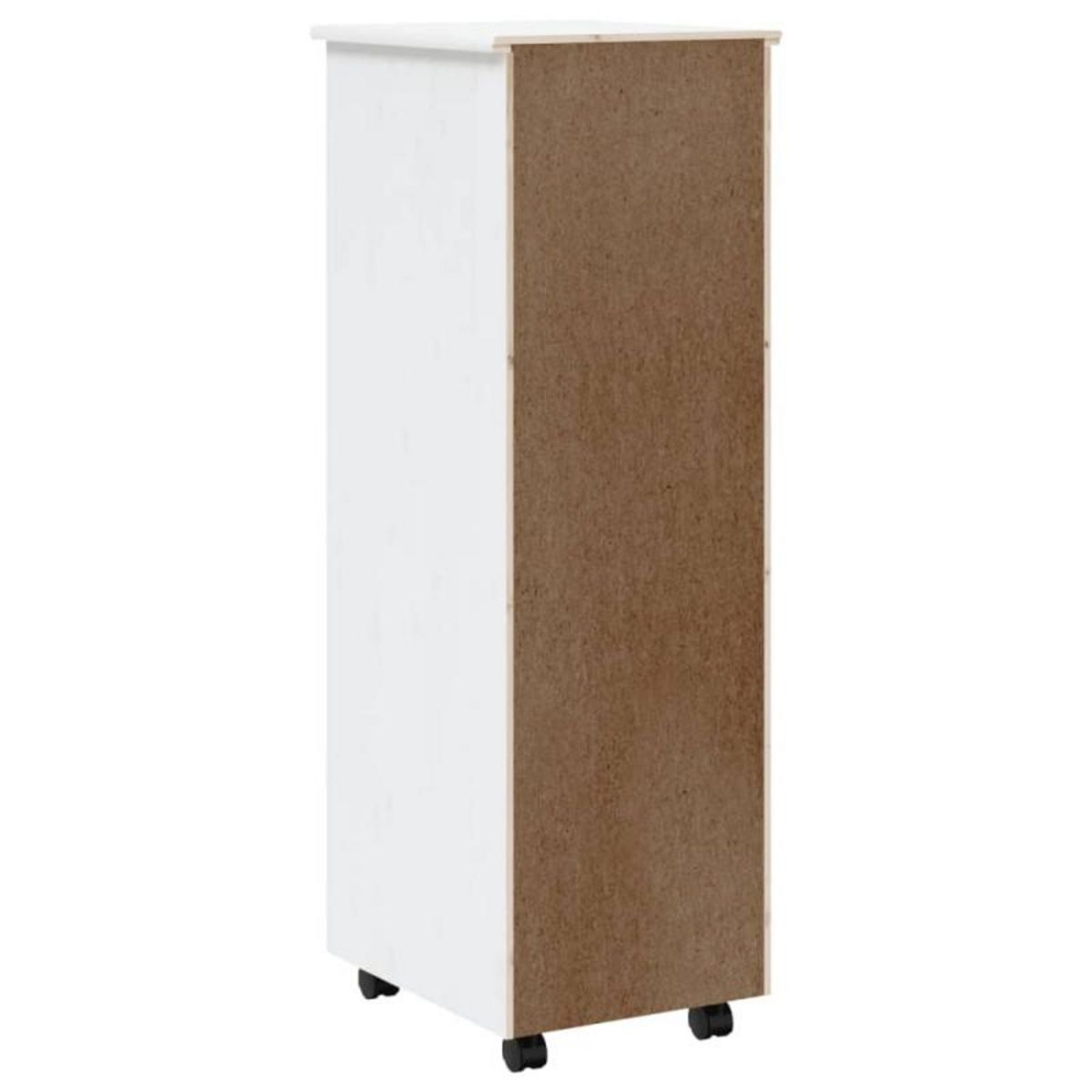VIDAXL Armoire roulante avec tiroirs MOSS blanc bois de pin solide