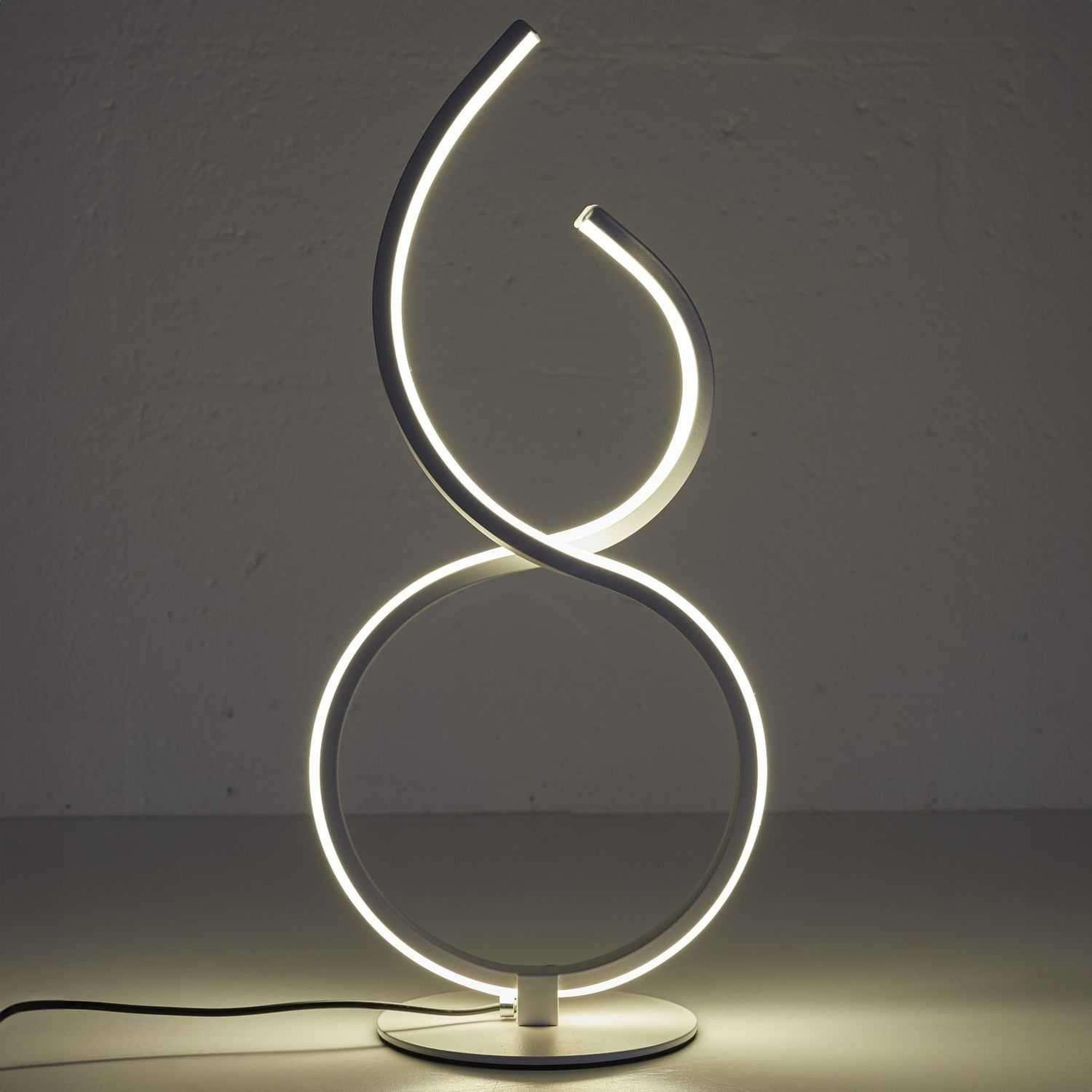 Voir la diapositive 3 : The Home Deco Factory Lampe led design à poser - hauteur 36 cm - blanc