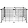 Voir la diapositive 5 : VIDAXL Cage animaux de compagnie a 8 panneaux et porte Noir 35x35 cm