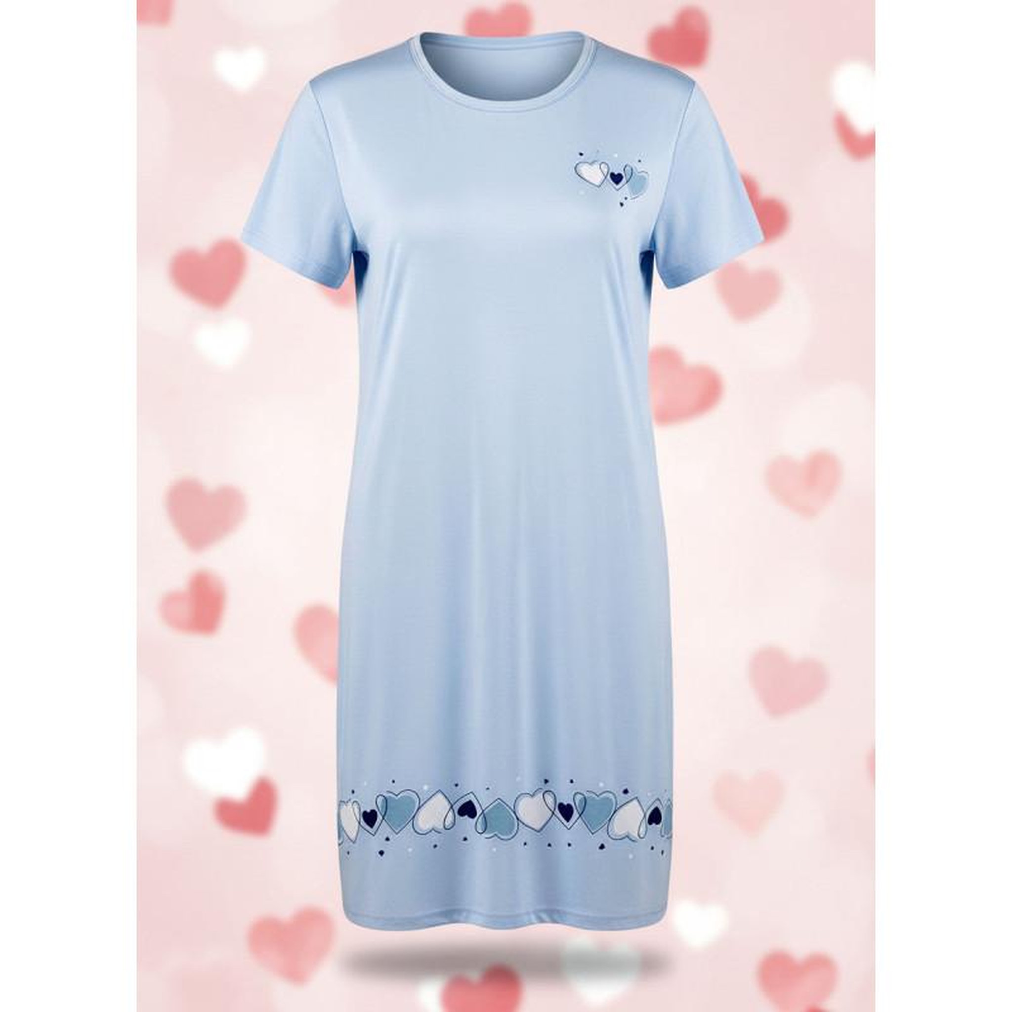 Voir la diapositive 3 : OZABI OZABI Chemise de Nuit Femme Microfibre Manches Courtes