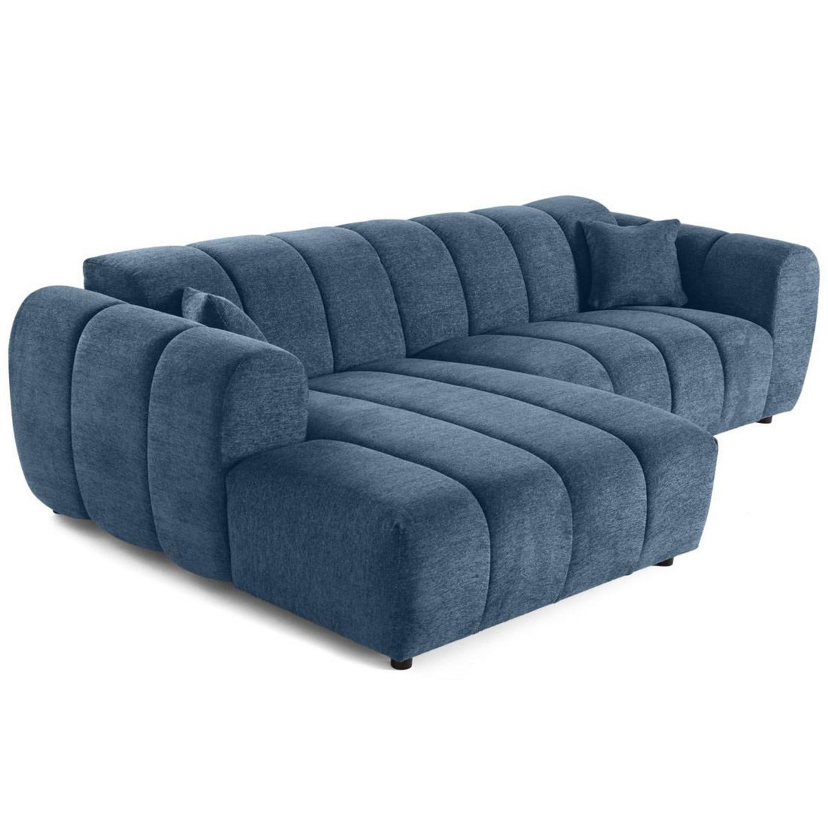 LISA DESIGN Curtis - canapé d'angle gauche 4 places en tissu texturé