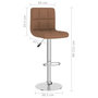 Voir la diapositive 6 : VIDAXL Tabouret de bar Marron Tissu
