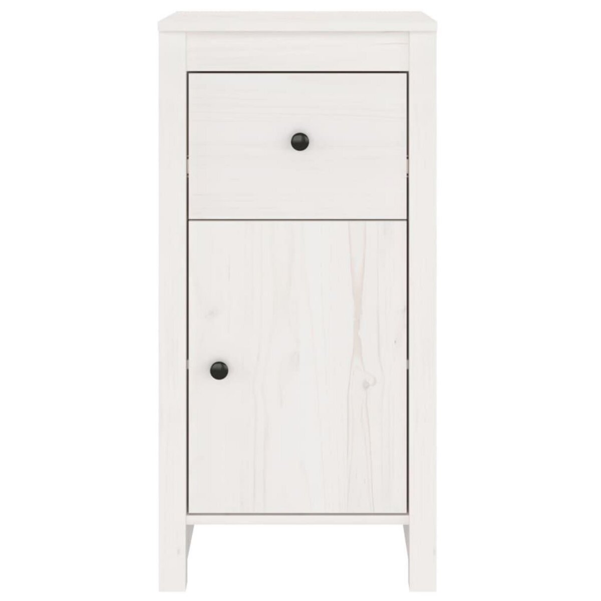 VIDAXL Buffet blanc 40x35x80 cm bois massif de pin