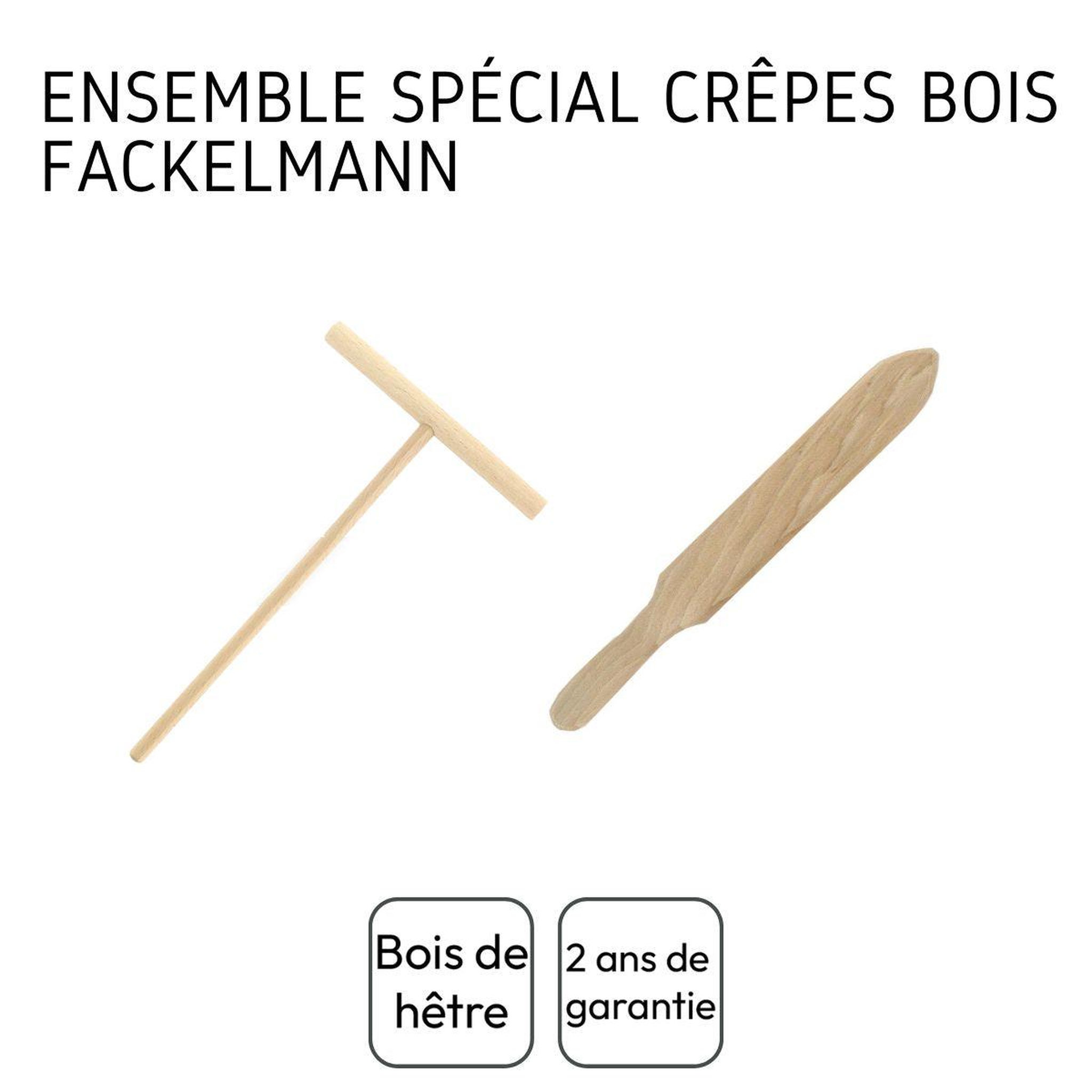 Voir la diapositive 4 : Fackelmann Ensemble de 2 ustensiles en bois pour crêpes fackelmann wood edition