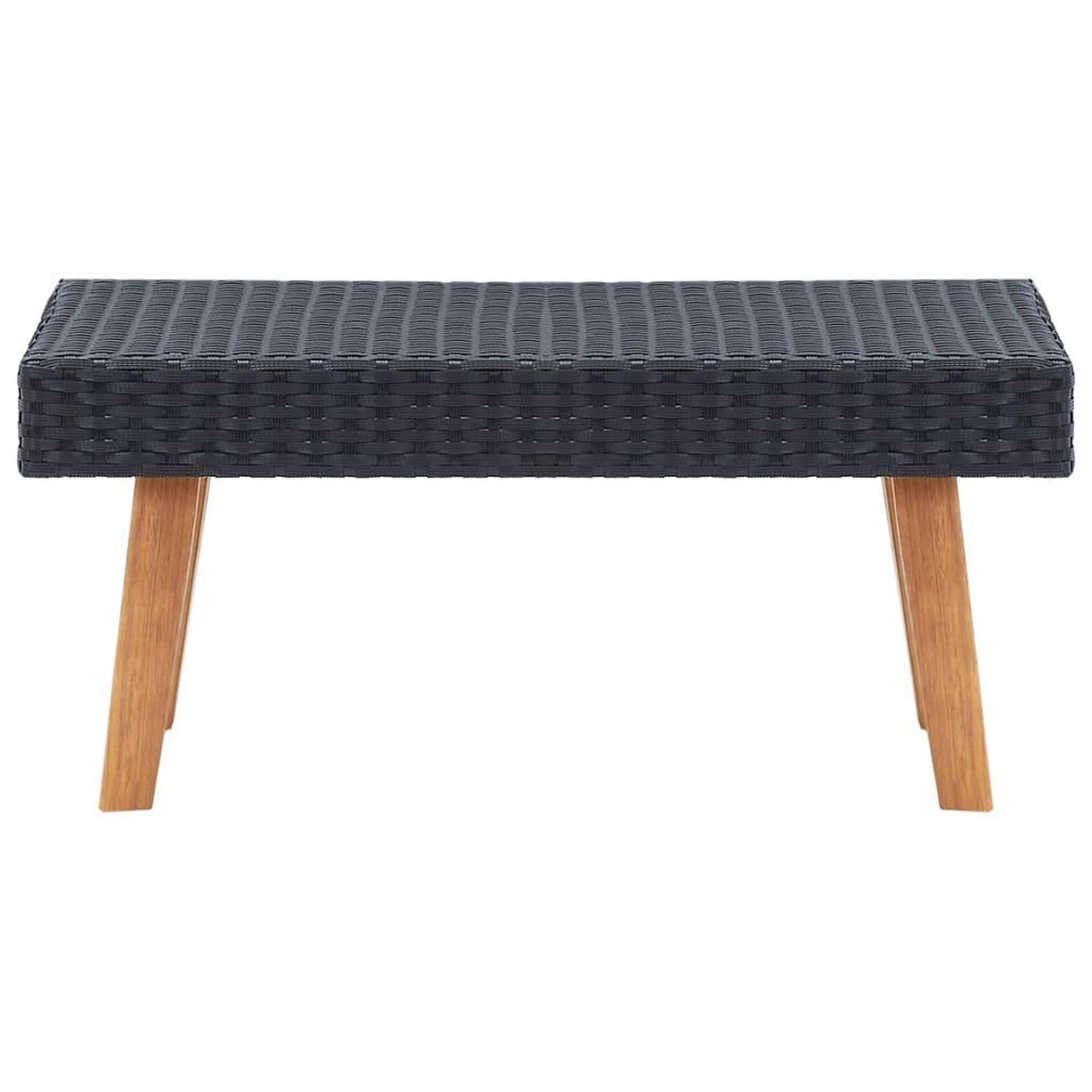 Voir la diapositive 4 : VIDAXL Salon de jardin 2 pcs avec coussins Resine tressee Noir