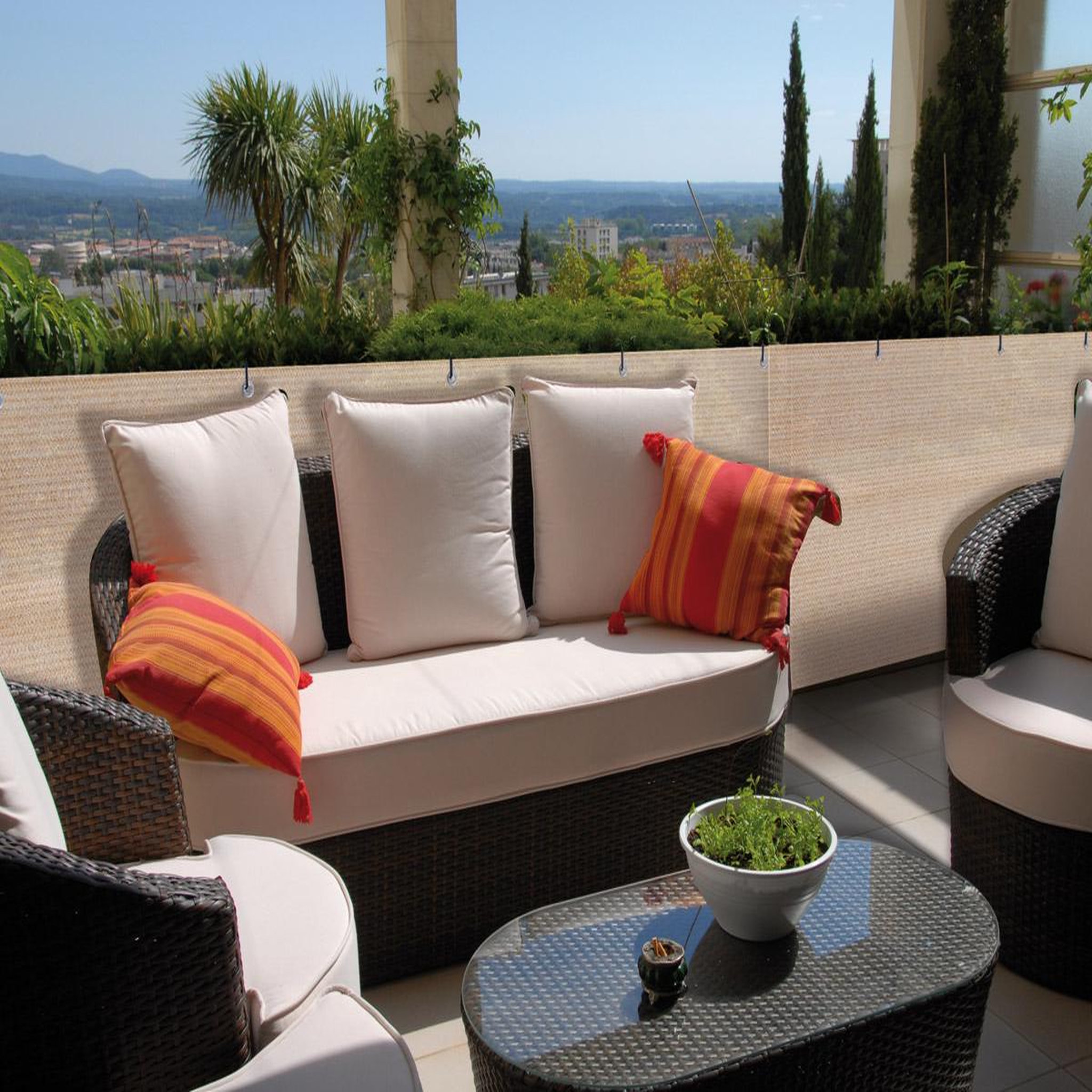 Voir la diapositive 3 : Jardiline Brise vue pour grillage 500 x H.120 cm Sable - Jardiline