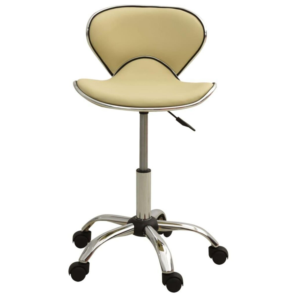 VIDAXL Chaise de bureau Creme Similicuir