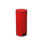Voir la diapositive 2 : Rossignol Poubelle à pédale 30l rouge mat lisse - 90327