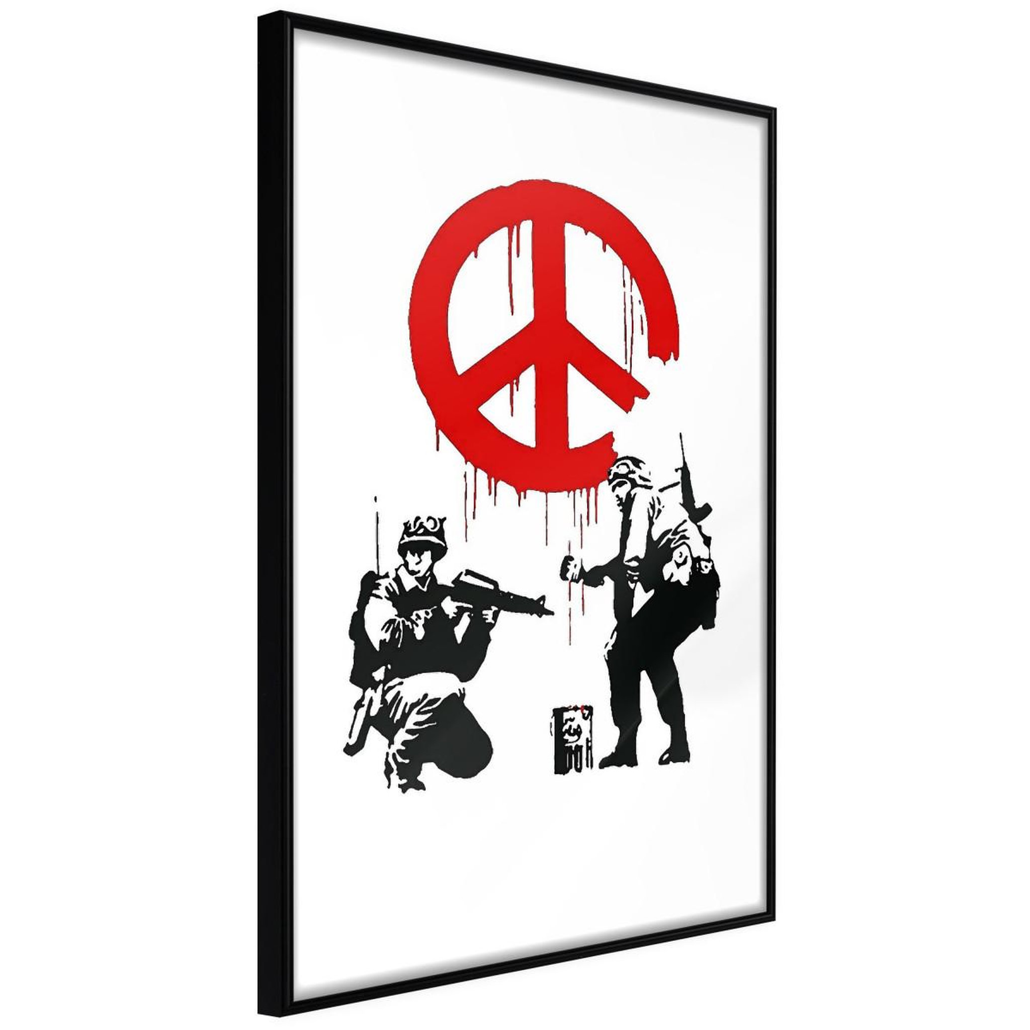 Paris Prix Affiche murale encadrée  banksy cnd soldiers i. Coloris disponibles : Noir, Jaune