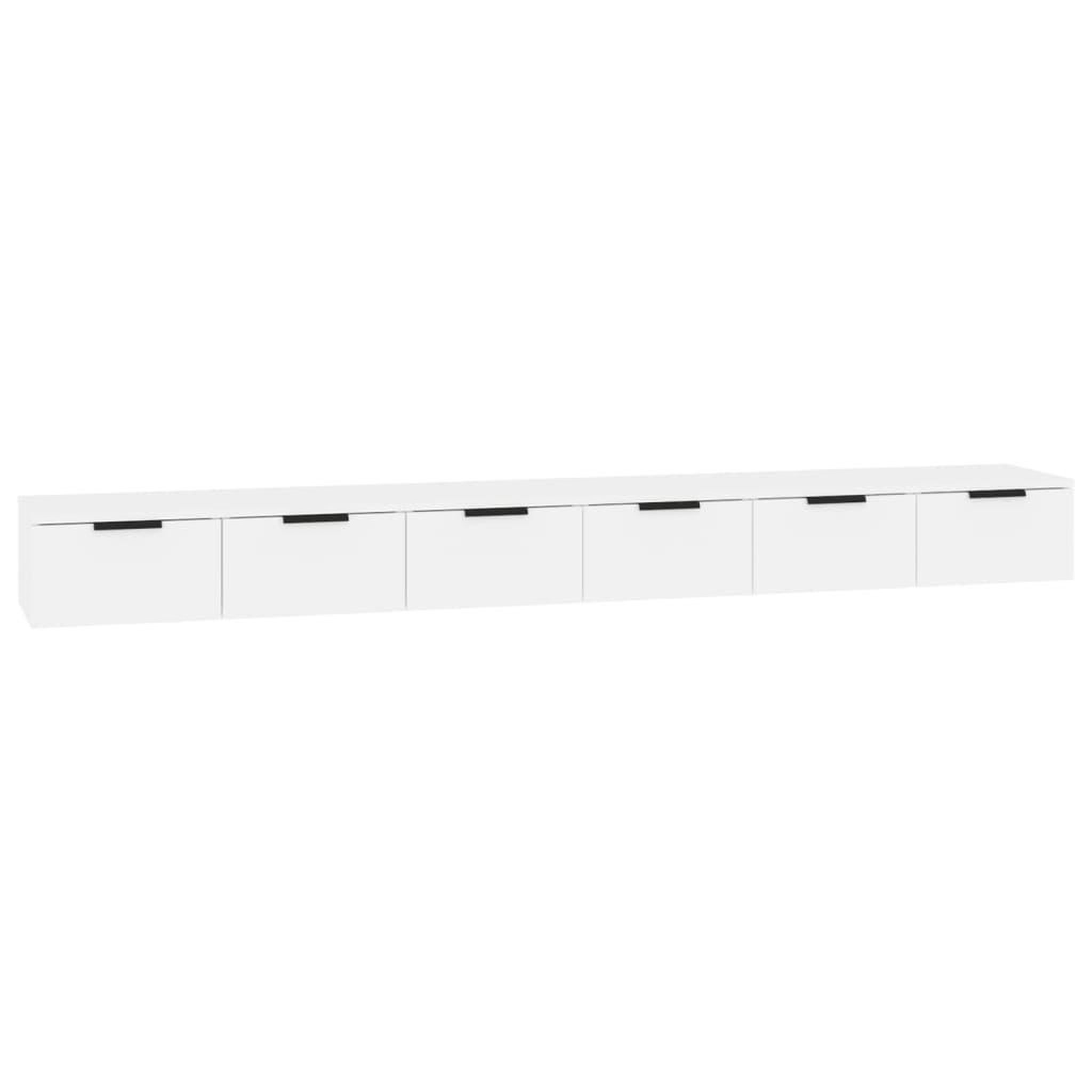 Voir la diapositive 2 : VIDAXL Armoires murales 2 pcs blanc 102x30x20 cm bois d'ingenierie