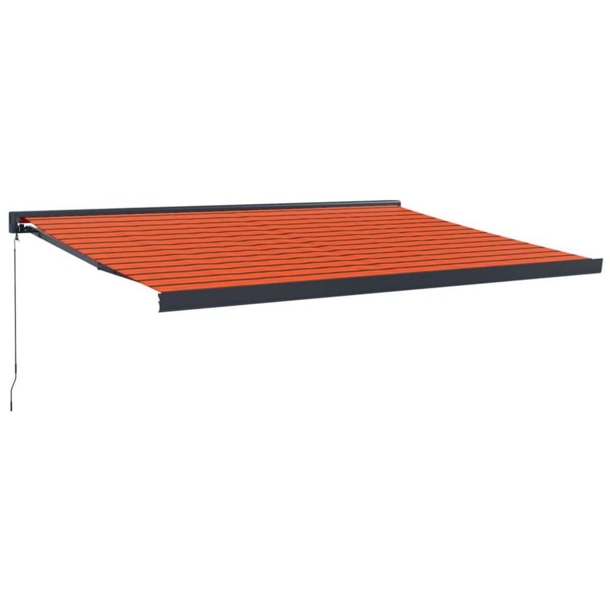 VIDAXL Auvent retractable orange et marron 4x3 m tissu et aluminium