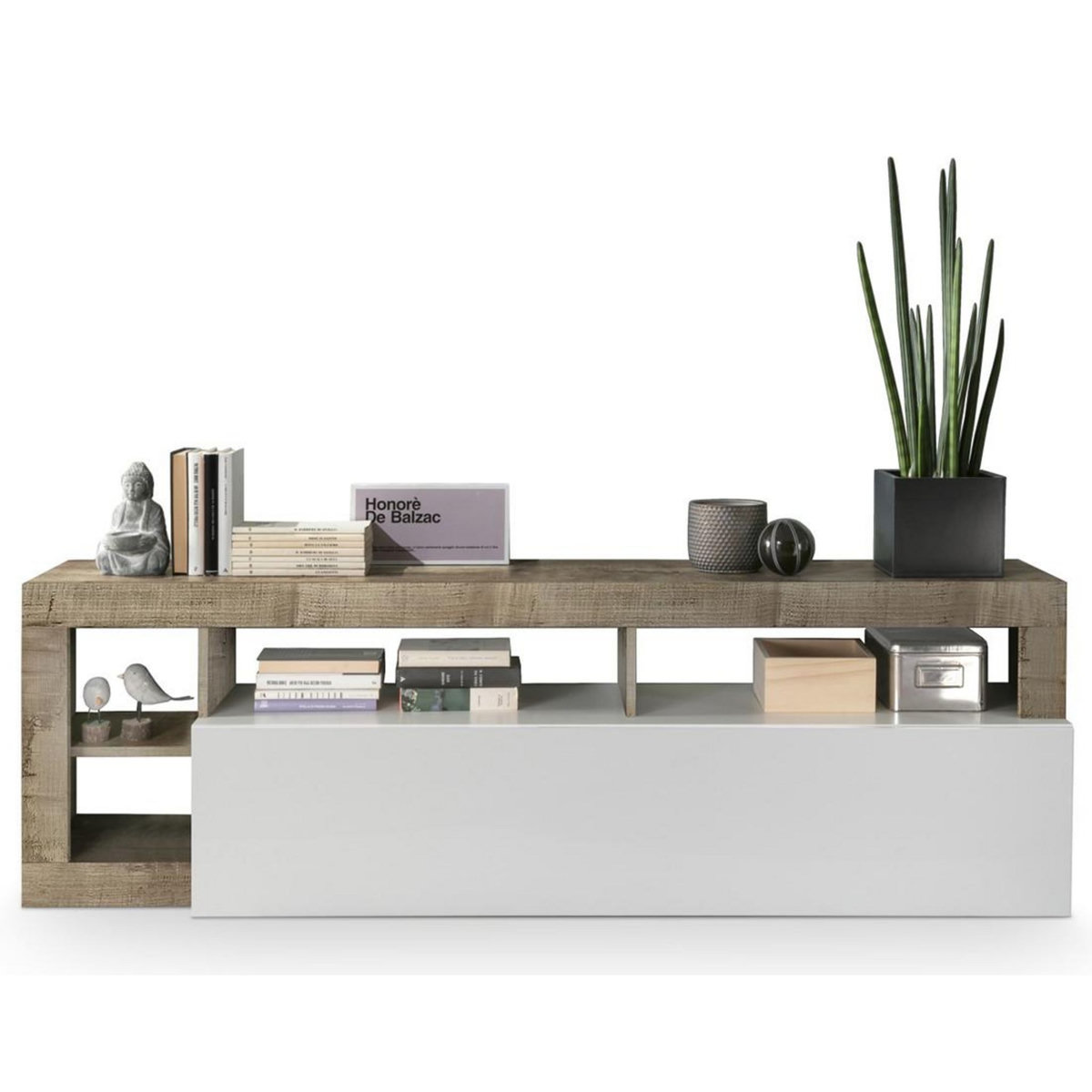 BEST MOBILIER Lou - meuble tv - 1 porte - 184 cm