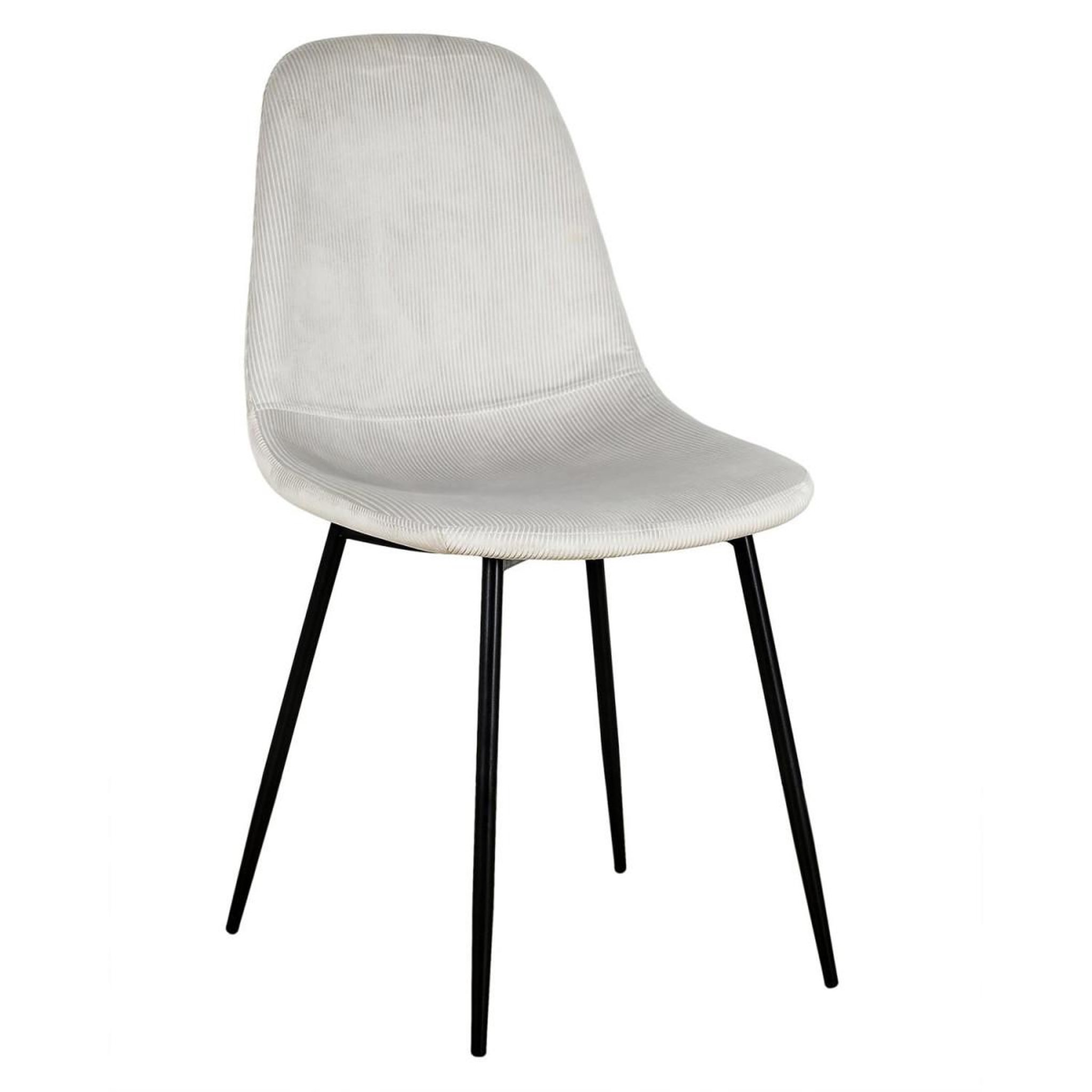 Voir la diapositive 2 : The Home Deco Factory Lot de 4 chaises velours  giulia  85cm gris clair