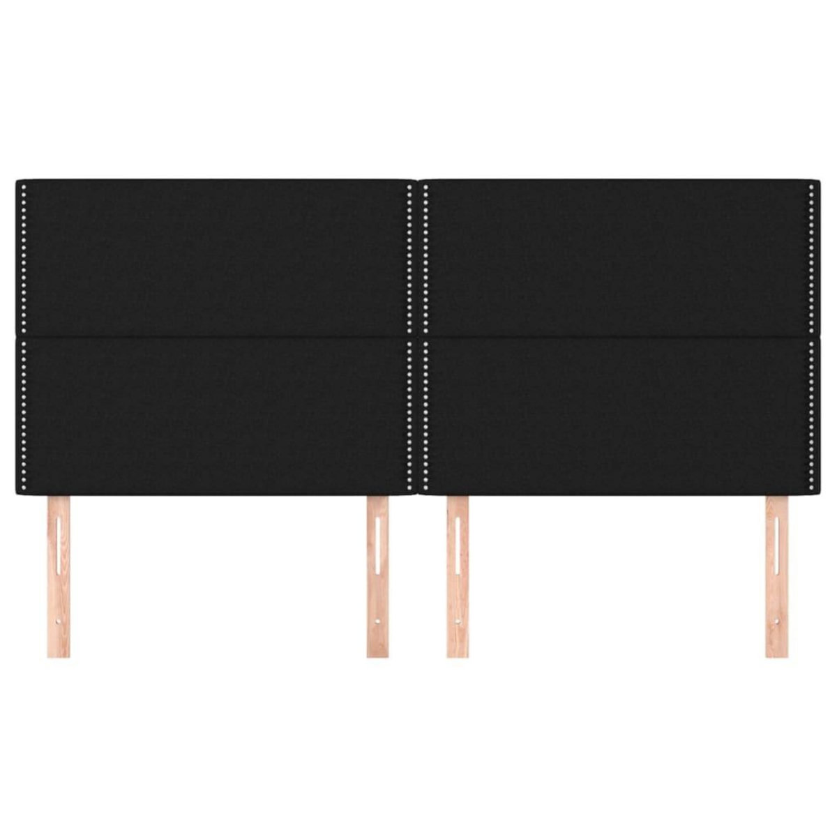 VIDAXL Tetes de lit 4 pcs Noir 90x5x78/88 cm Tissu