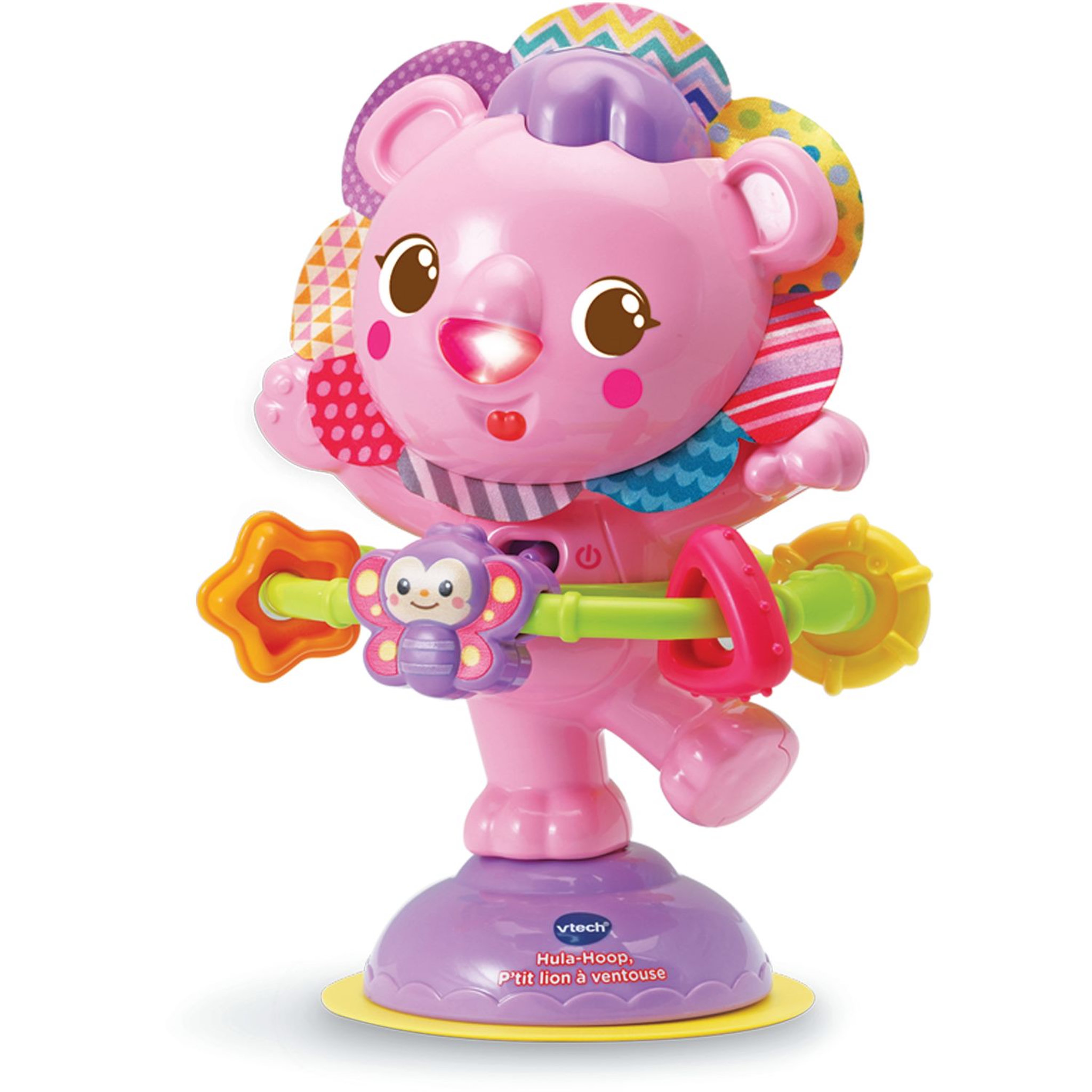 Voir la diapositive 1 : VTECH Hula-Hoop - P'tit lion à ventouse rose 