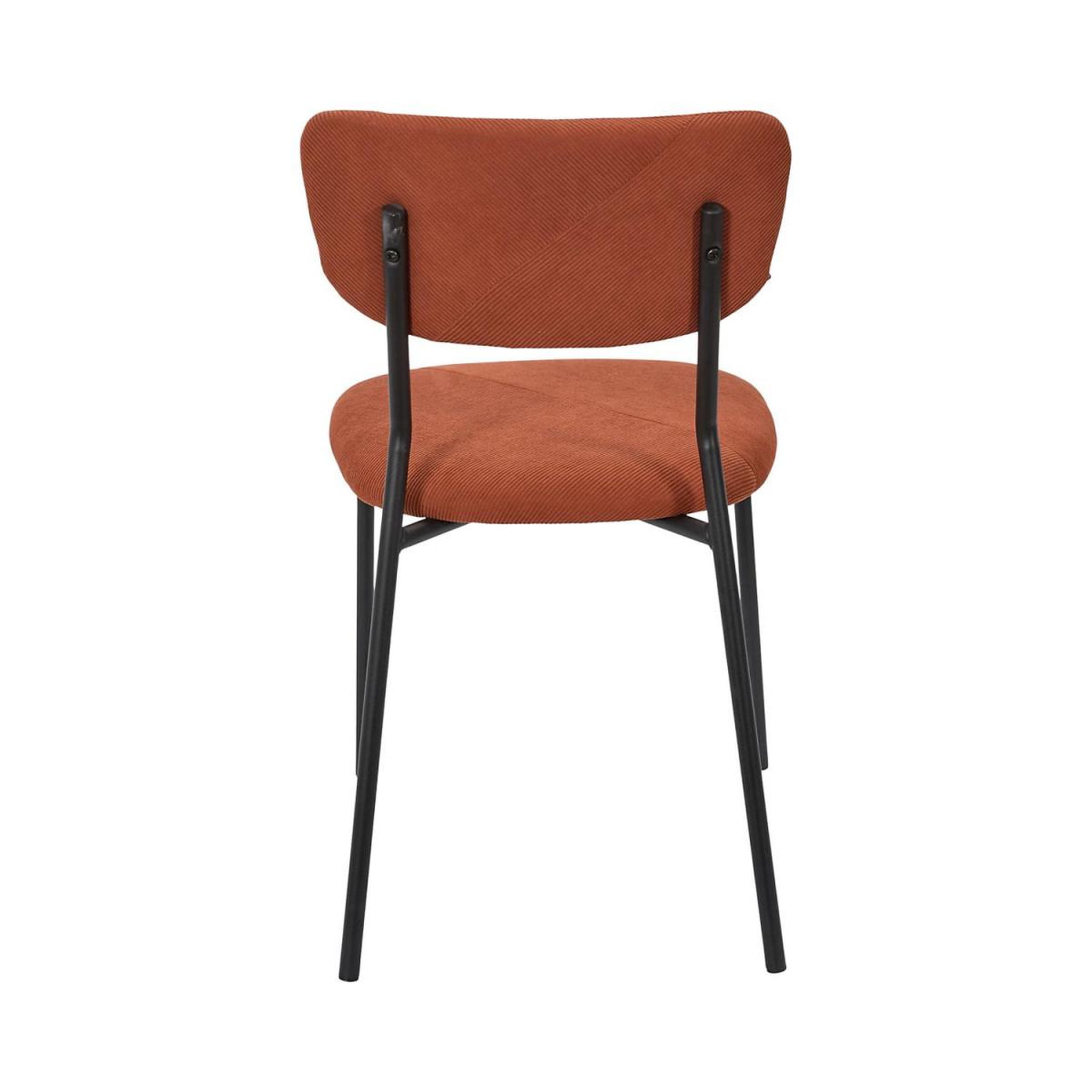 Voir la diapositive 6 : The Home Deco Factory Lot de 4 chaises côtelées  jules  78cm terracotta