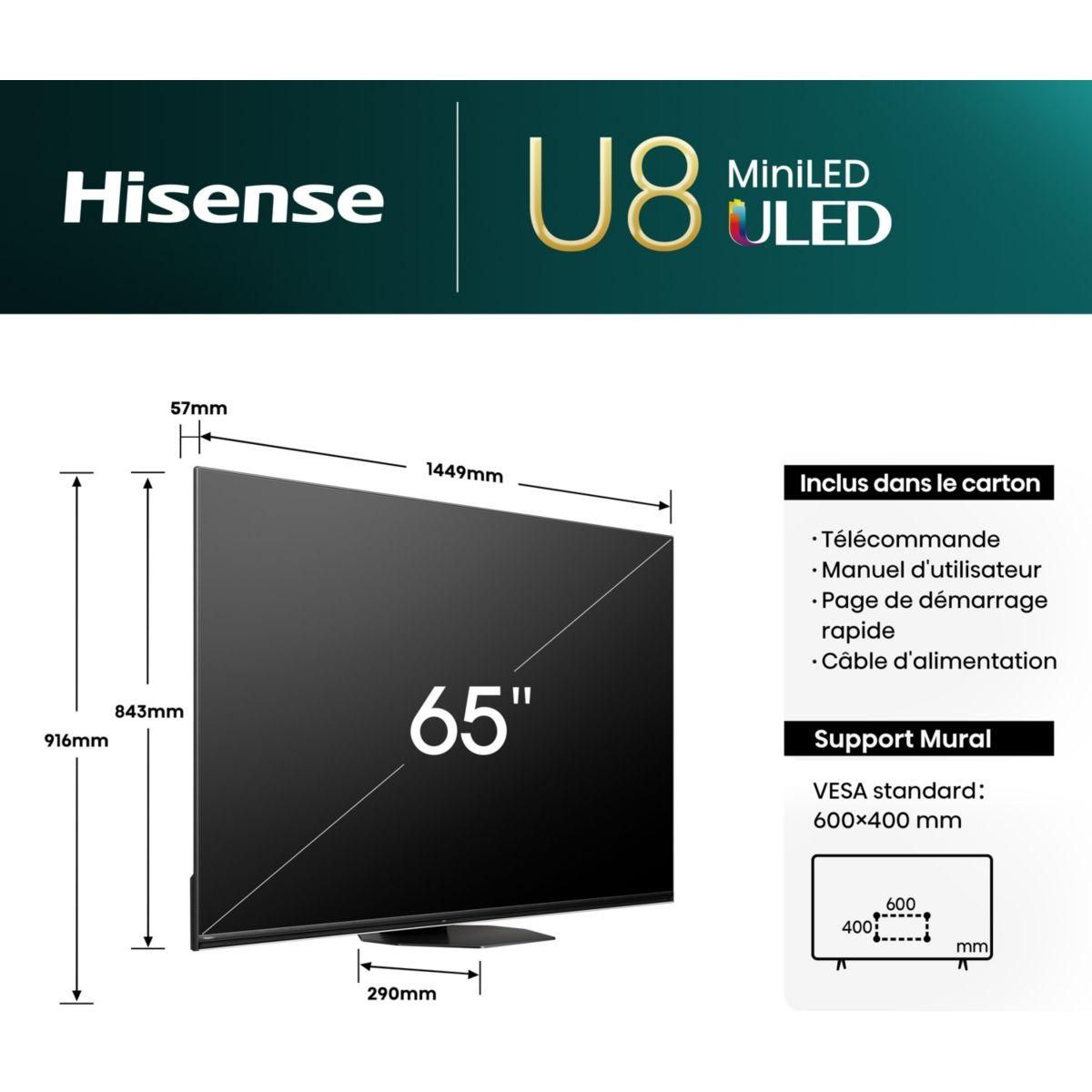 Hisense TV Mini Led 65U8NQ (164cm)