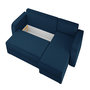 Voir la diapositive 4 : BEST MOBILIER Harvey - canapé d'angle réversible 4 places convertible avec coffre en velours
