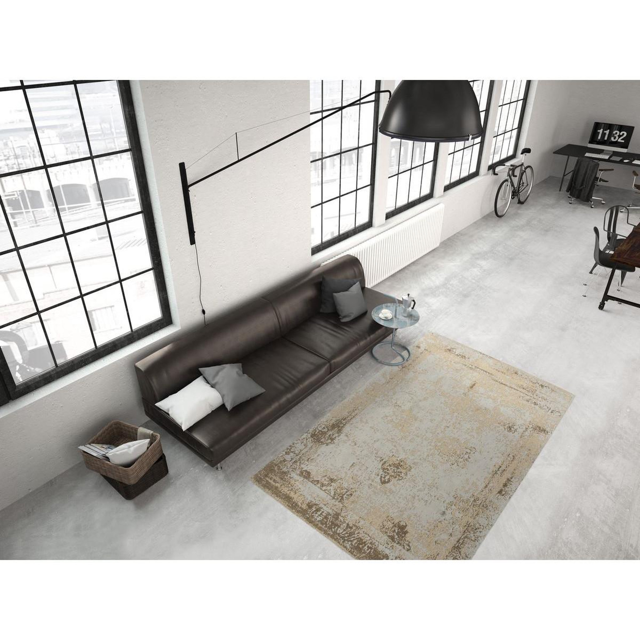 Voir la diapositive 2 : Paris Prix Tapis Vintage Tissé  Nostalgia  Sable