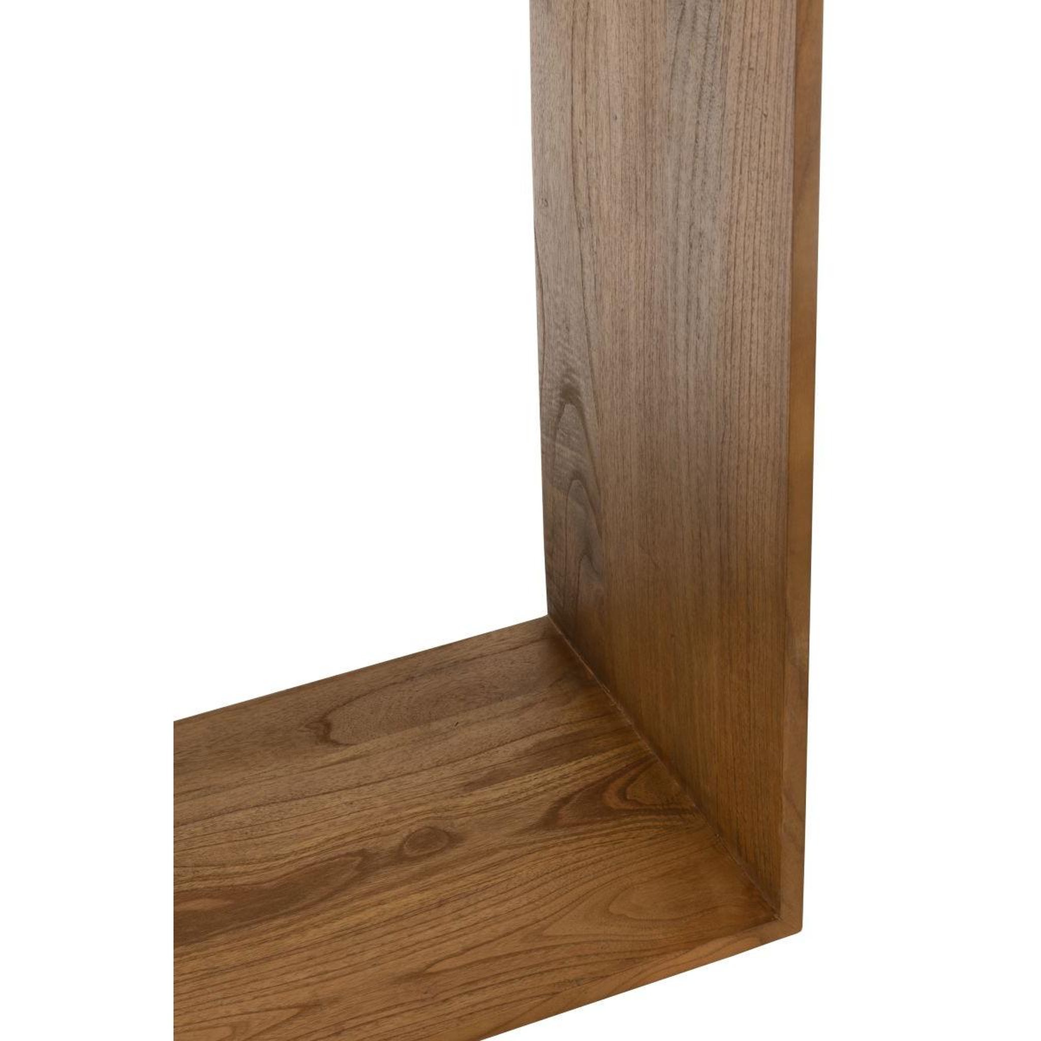 Voir la diapositive 4 : J-LINE Étagère murale en bois  cub  86cm marron