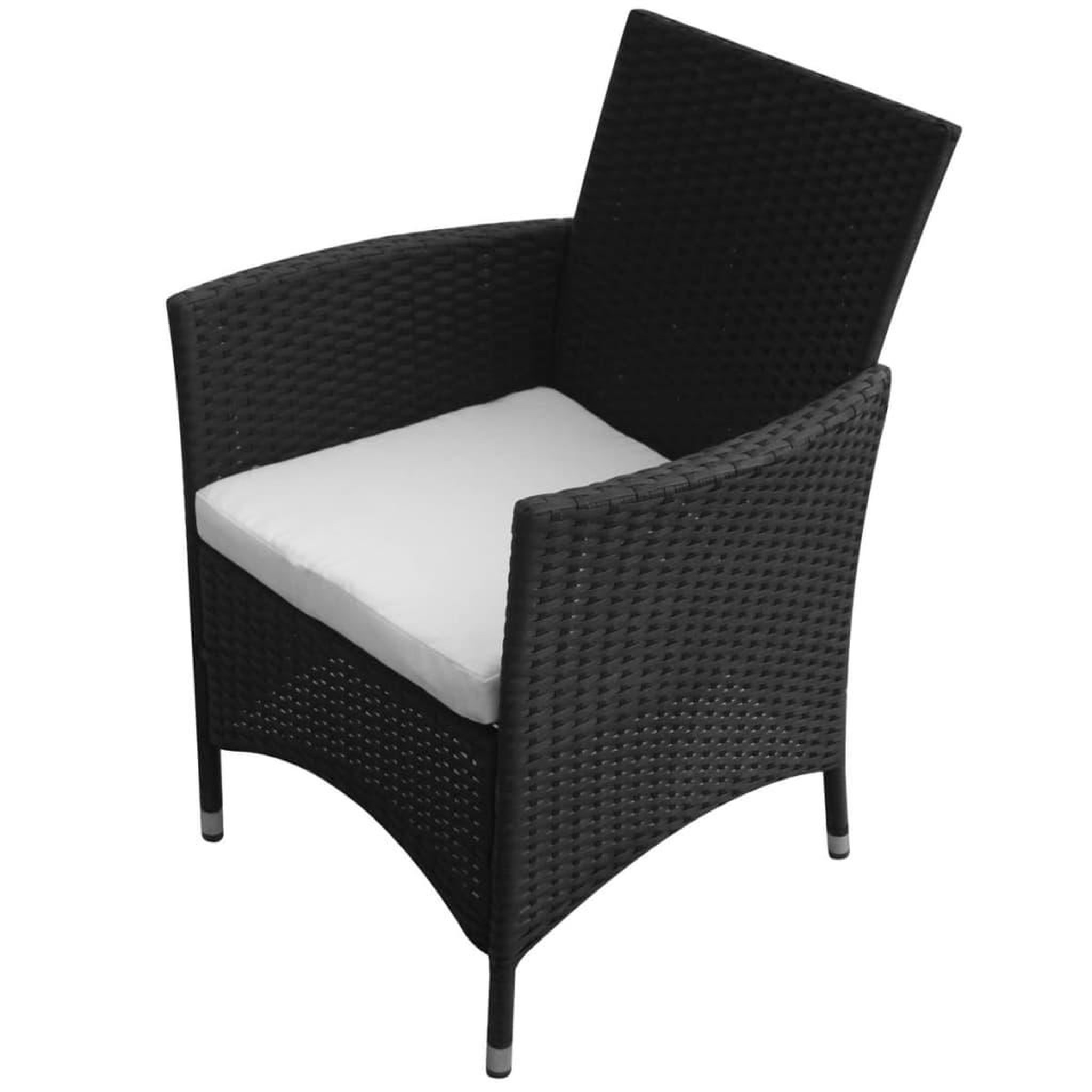 Voir la diapositive 2 : VIDAXL Chaises de jardin lot de 2 Resine tressee Noir