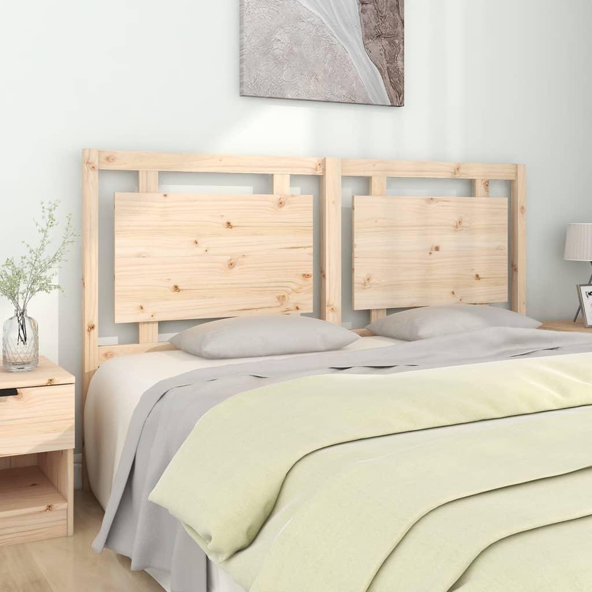 Voir la diapositive 1 : VIDAXL Tete de lit 165,5x4x100 cm Bois massif de pin