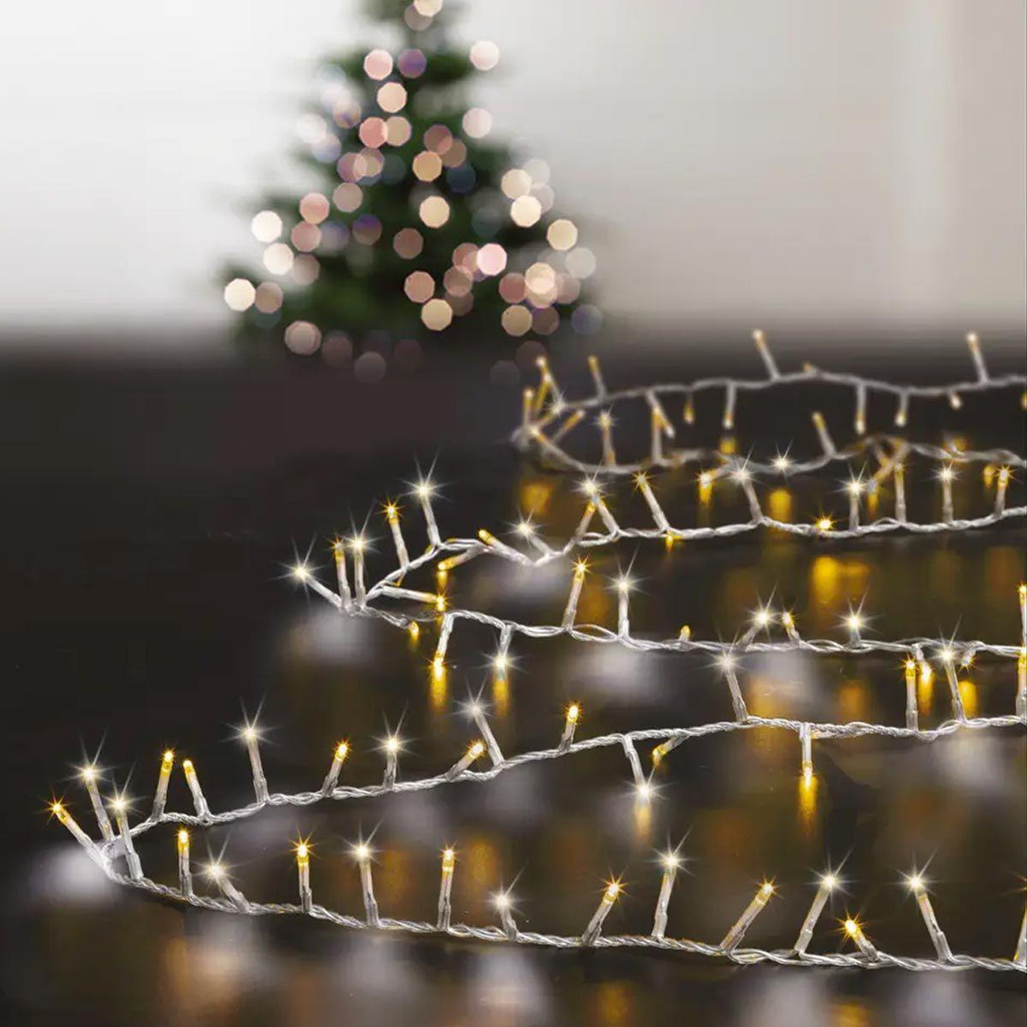 FEERIC LIGHT & CHRISTMAS Guirlande lumineuse extérieur  lisa  50m blanc chaud & froid