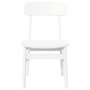 Voir la diapositive 5 : VIDAXL Chaises a manger 2 pcs blanc bois massif caoutchouc