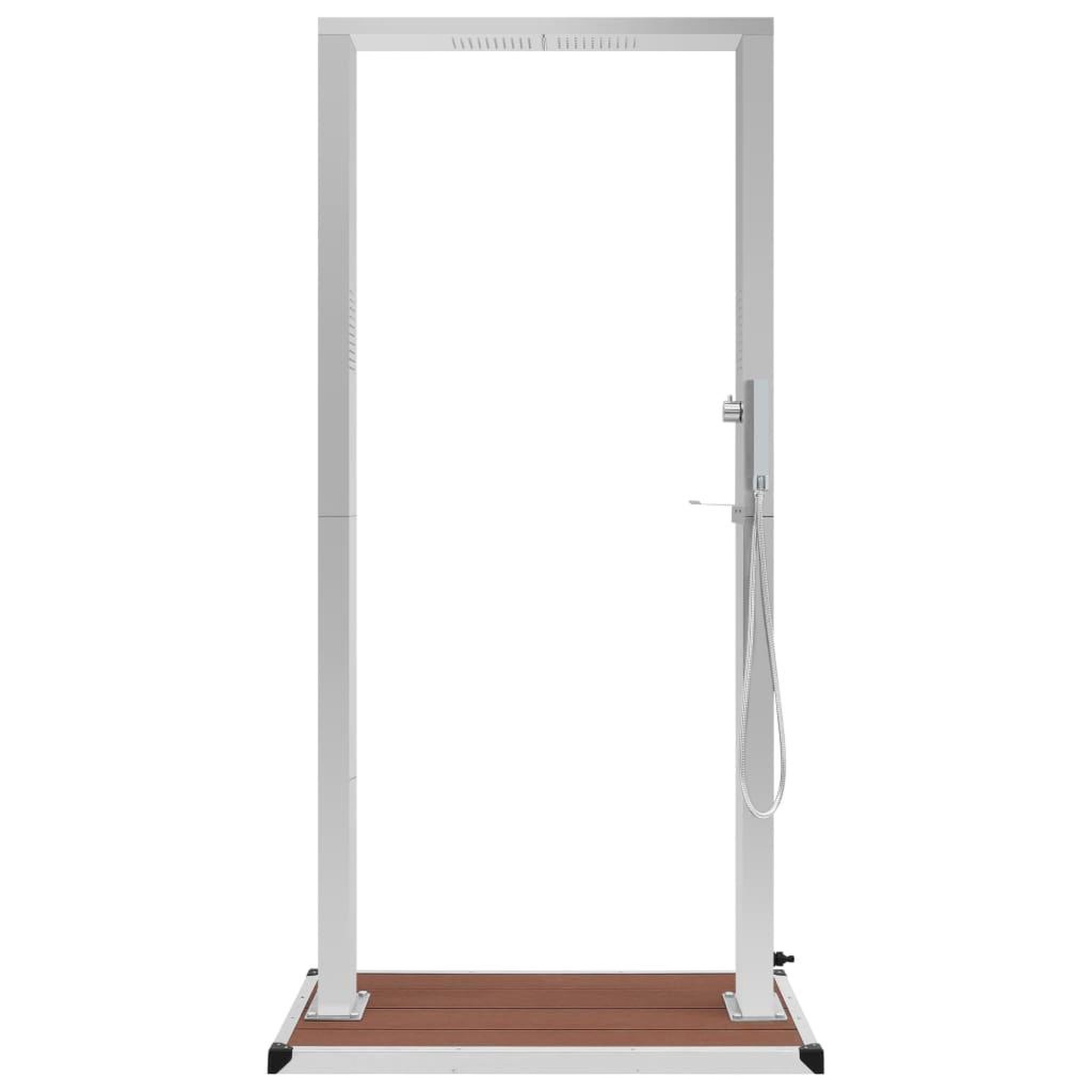 Voir la diapositive 5 : VIDAXL Douche d'exterieur avec receveur WPC Acier inoxydable