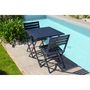 Voir la diapositive 4 : DCB GARDEN Chaise de jardin pliante - Aluminium - Bleu marine - MARIUS